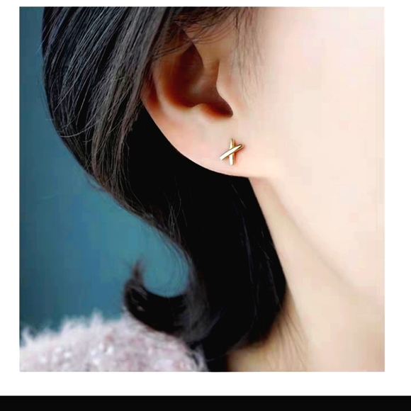 S925 earrings in gold tone - Picture 2 of 2